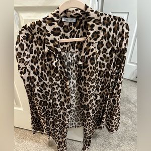 Dex clothing cheetah print blouse